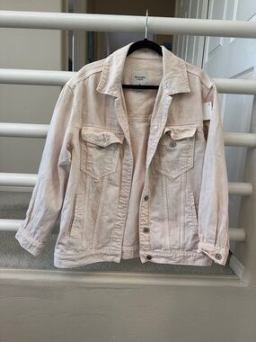 Abercrombie & Fitch Pale Blush Denim Trucker Jacket